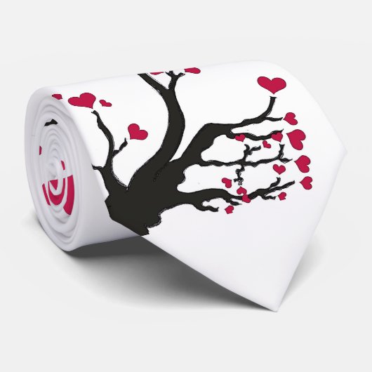 Hartboom zwart stropdas (Opgerold)