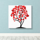 Hartboomcanvas Canvas Afdruk (Insitu (Houten vloer))