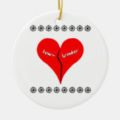 hartbreekster keramisch ornament (Voorkant)