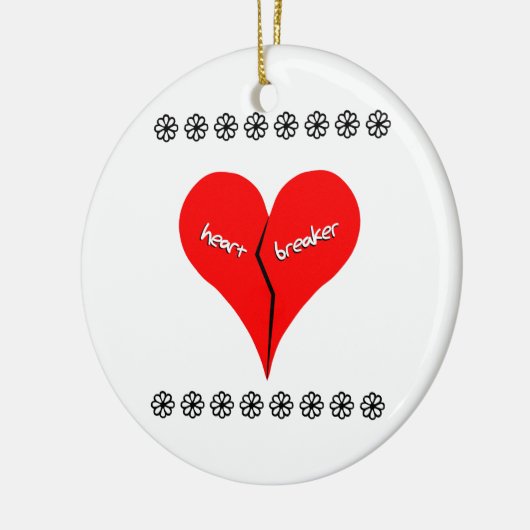 hartbreekster keramisch ornament (Links)