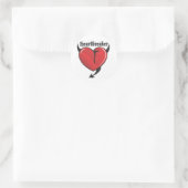 hartbreekster ronde sticker (Tas)