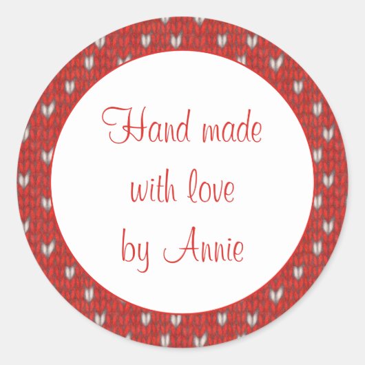 HARTBREI 1,5" Ronde "Handgemaakte" Stickers (Voorkant)