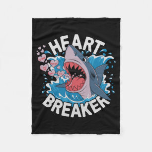 Hartbreker Haai Schattig Grappig Liefdesontwerp Vo Fleece Deken