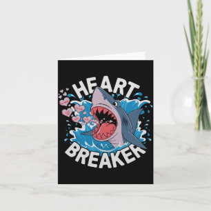 Hartbreker Haai Schattig Grappig Liefdesontwerp Vo Kaart