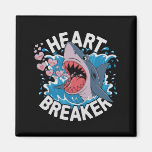 Hartbreker Haai Schattig Grappig Liefdesontwerp Vo Magneet