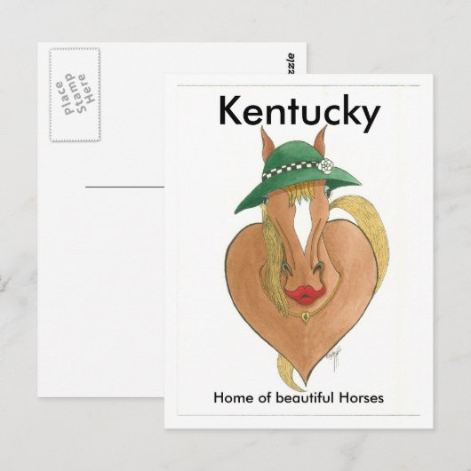 hartbreker, Kentucky, thuis van mooie paarden Briefkaart (Voorkant / Achterkant)