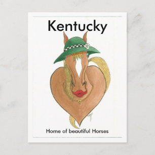hartbreker, Kentucky, thuis van mooie paarden Briefkaart