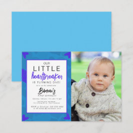 Hartbreker Kids Foto Verjaardagsfeest Bedankt