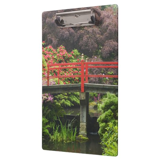 Hartbrug met bloedige rododendrons, klembord (Links)