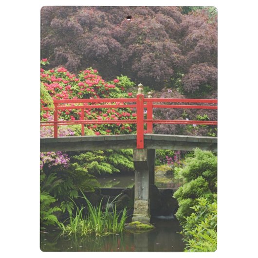 Hartbrug met bloedige rododendrons, klembord (Achterkant)
