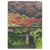 Hartbrug met bloeiende rododendrons, klembord (Achterkant)
