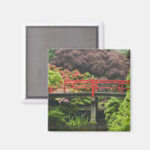 Hartbrug met bloeiende rododendrons, magneet (Voorkant / Achterkant)