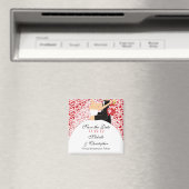 Hartbruid & bruidegom Sla de datummagneet Magneet (Insitu (Vaatwasser))