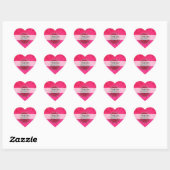 Hartbruiloft Dank u Stickers — Pink Gerbera (Vel)