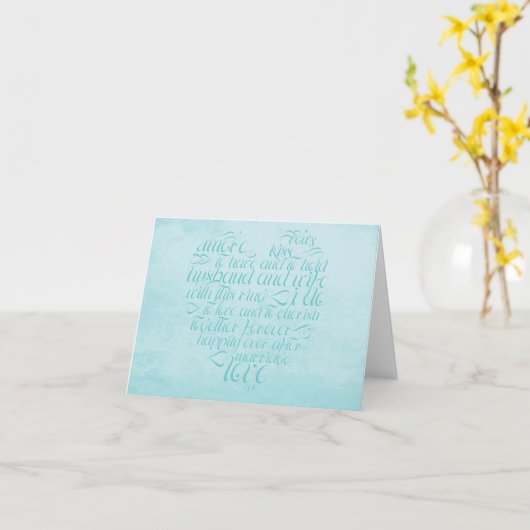 Hartbruiloft gefeliciteerd kaart (Gele Bloem)