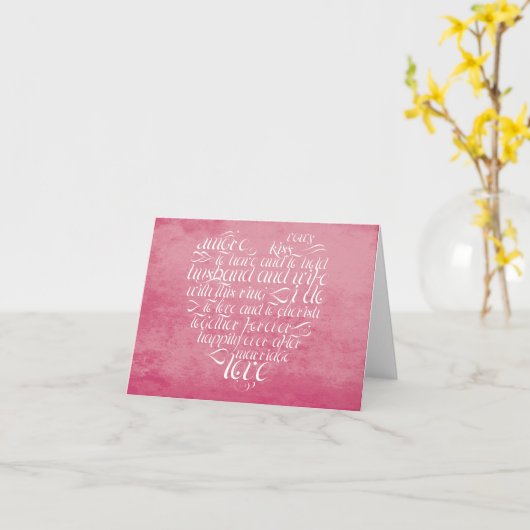 Hartbruiloft gefeliciteerd kaart (Gele Bloem)