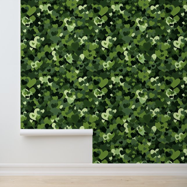 Hartcamouflage Behang (Applicatie)