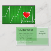 Hartcardiogram Medische diensten Visitekaartje (Voorkant / Achterkant)
