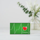 Hartcardiogram Medische diensten Visitekaartje (Staand voorkant)