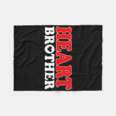Hartchad-warrior broer, congenitale hartaandoening fleece deken (Voorkant (Horizontaal))