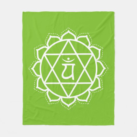 hartchakra | Anahata | Groene meditatie Fleece Deken (Voorkant)