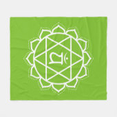 hartchakra | Anahata | Groene meditatie Fleece Deken (Voorkant (Horizontaal))