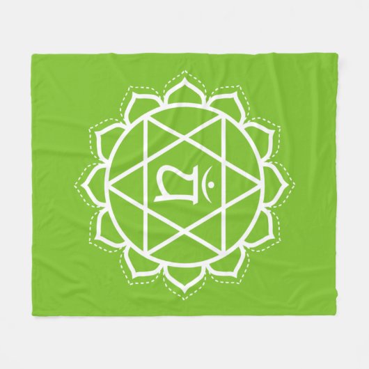 hartchakra | Anahata | Groene meditatie Fleece Deken (Voorkant (Horizontaal))