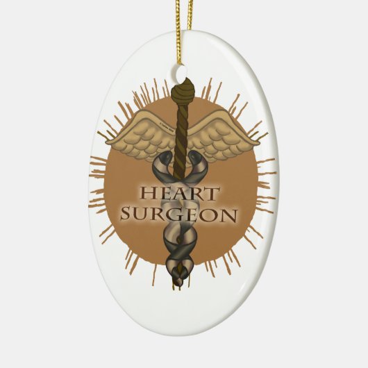 Hartchirurg Caduceus Keramisch Ornament (Links)