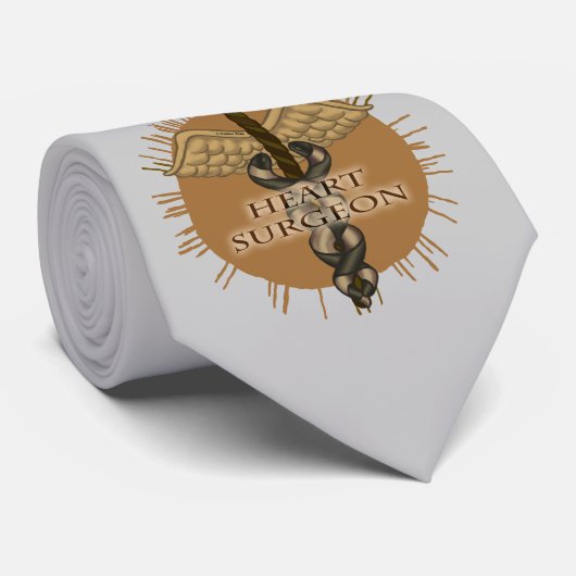 Hartchirurg caduceus stropdas (Opgerold)