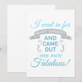 Hartchirurgie Fabulous Recovery (blauw) Kaart (Voorkant / Achterkant)