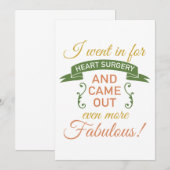Hartchirurgie Fabulous Recovery (groen) Kaart (Voorkant / Achterkant)