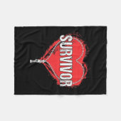 Hartchirurgie Overlevende Cardiac New Life Gift Fleece Deken (Voorkant (Horizontaal))