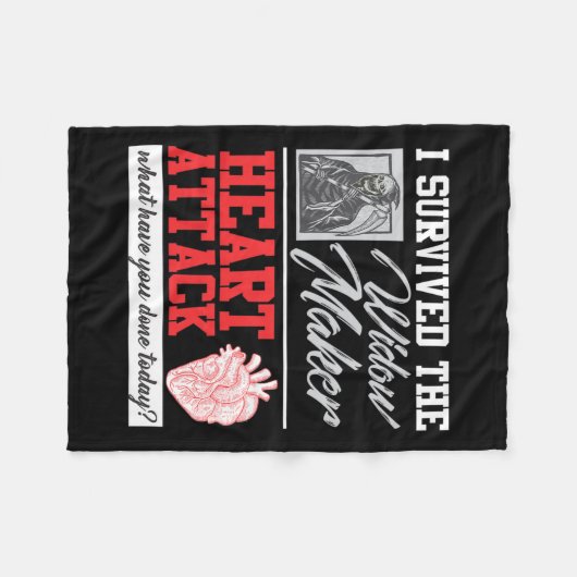 Hartchirurgie Overlevende weduwe maker hartaanval Fleece Deken (Voorkant (Horizontaal))