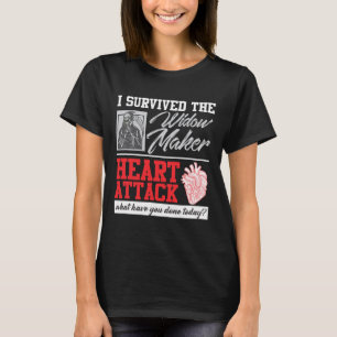 Hartchirurgie Overlevende weduwe maker hartaanval T-shirt