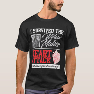 Hartchirurgie Overlevende weduwe maker hartaanval T-shirt
