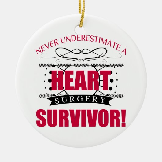Hartchirurgie Survifeer Keramisch Ornament (Voorkant)
