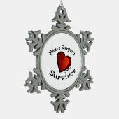 Hartchirurgie Survifeer Tin Sneeuwvlok Ornament (Links)