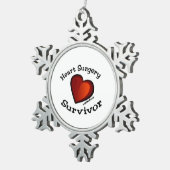 Hartchirurgie Survifeer Tin Sneeuwvlok Ornament (Rechts)