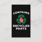 Hartchirurgie Survivor Bypass Open Heart Recovery Visitekaartje (Voorkant)