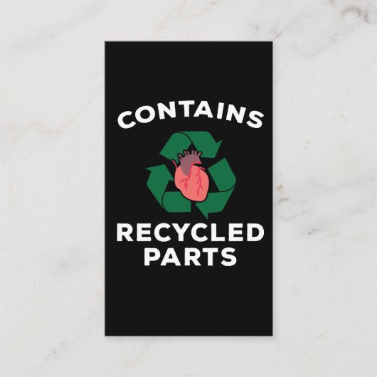 Hartchirurgie Survivor Bypass Open Heart Recovery Visitekaartje (Voorkant)