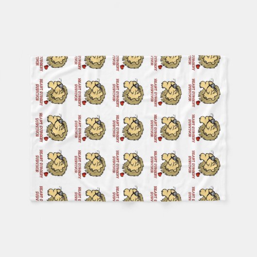 Hartchirurgie Survivor Lion Fleece Deken (Voorkant (Horizontaal))