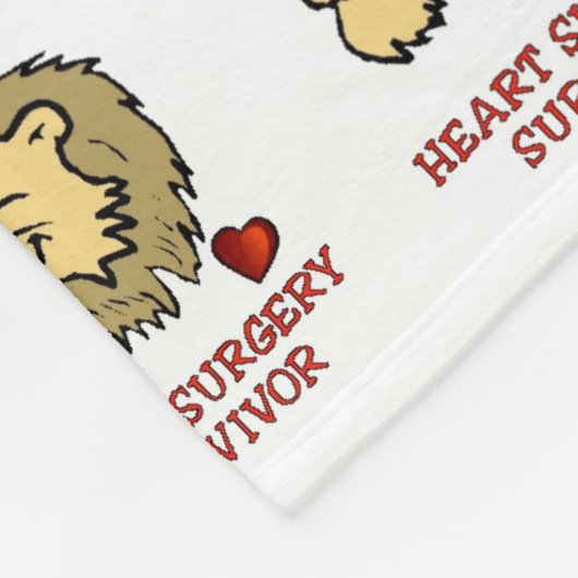 Hartchirurgie Survivor Lion Fleece Deken (Hoek)