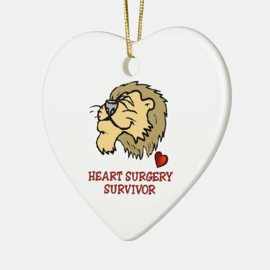 Hartchirurgie Survivor Lion Keramisch Ornament (Links)