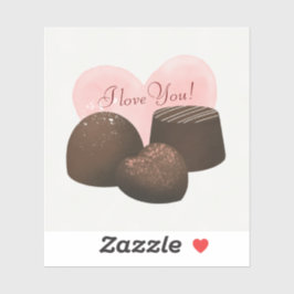 Hartchocolade gepersonaliseerd sticker