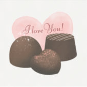 Hartchocolade gepersonaliseerd sticker (Voorkant)