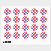hartcirkelpatroon ronde sticker (Vel)