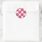hartcirkelpatroon ronde sticker (Tas)