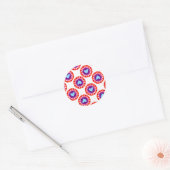 hartcirkelpatroon ronde sticker (Envelop)