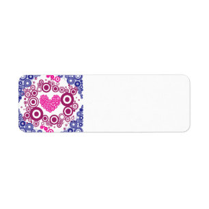 hartconcentrifuge cirkels Girly Teen-ontwerp Etiket