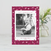Hartconfetti Valentijnsdag Fotokaart Feestdagenkaart (Staand voorkant)
